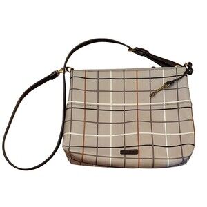 FOSSIL Fiona Large Crossbody ZB7271 Fall Plaid Key